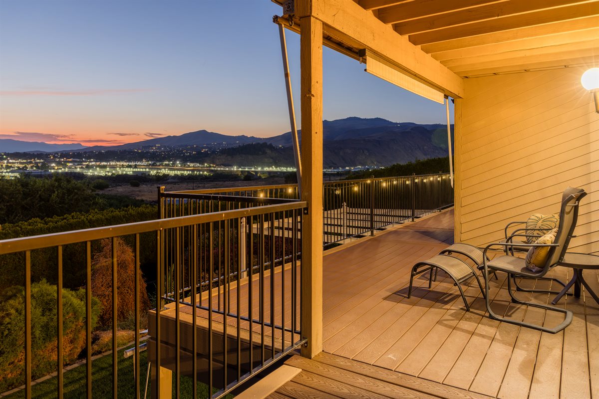 Private master deck at golden hour